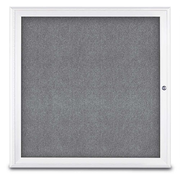 Sliding Door Indoor Enclosed Corkboard, 9